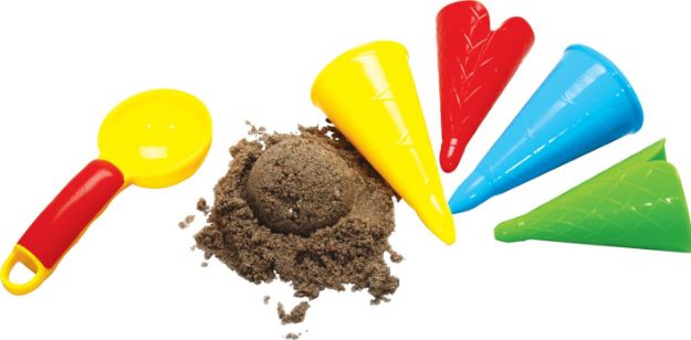 Bild von Sandform Eiscreme, 5 im Netz - 558-41