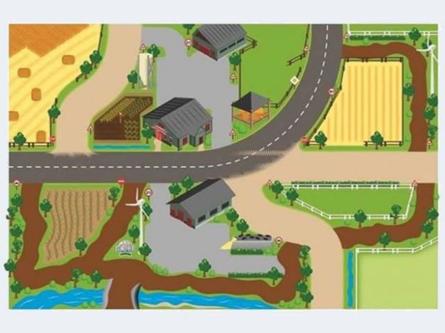 Bild von Spielteppich Bauernhof XXL 100x150cm - 570347