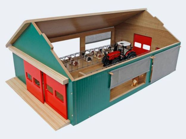 Bild von Farm Kuhstall mit Sonnensegel 1:32 64x44x32cm - 610250