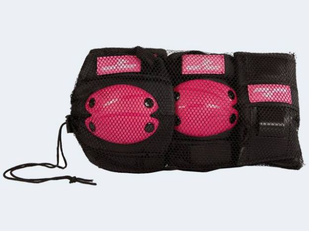 Bild von Skater Sicherheits-Set groß 6-teilig rosa/schwarz - 720240