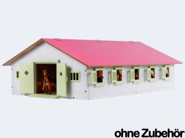 Bild von Farm Pferdestall 62x42cm 1:32 mit 9 Pferdeboxen - 610188