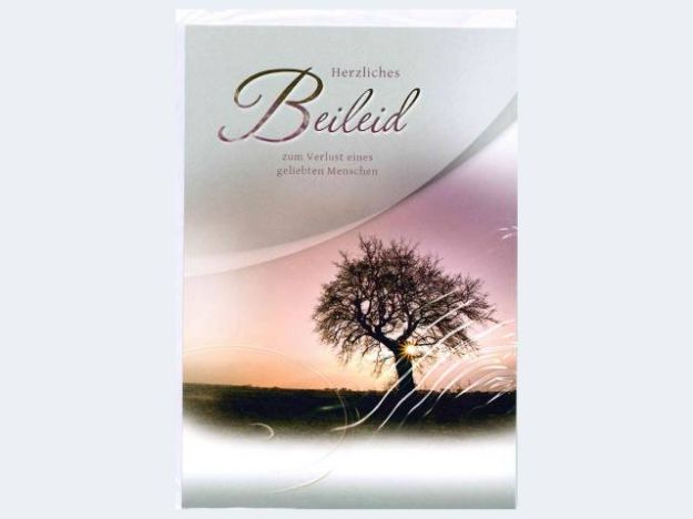 Bild von Trauer.Karte.Baum.Feld.Sonne - Eine Verkaufseinheit = 5 Stück - 81-1274