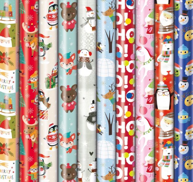 Bild von Geschenkröllchen Präsenta Bambini Weihnachten 2 m x 70 cm, Einschlagpapier, sortiert - Eine Verkaufseinheit = 60 Stück - 33003 757124