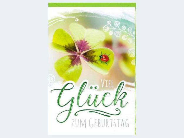 Bild von Geburtstag Kleeblatt Marienkäfer - Eine Verkaufseinheit = 6 Stück - 51-5491