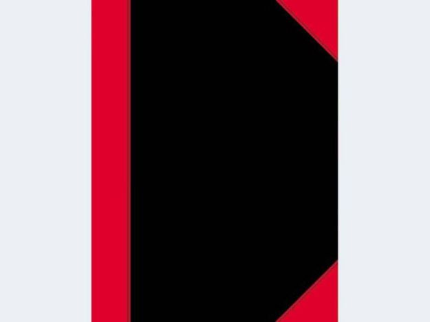 Bild von Kladde A6/96Bl blanco schwarz/rot 100 Blatt - 100302833