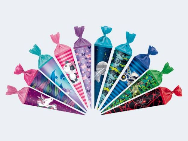 Bild von Schultüte 35cm m. Kreppapier rund - Ein Stück wird nach dem Zufallsprinzip zugesendet! - 50035090