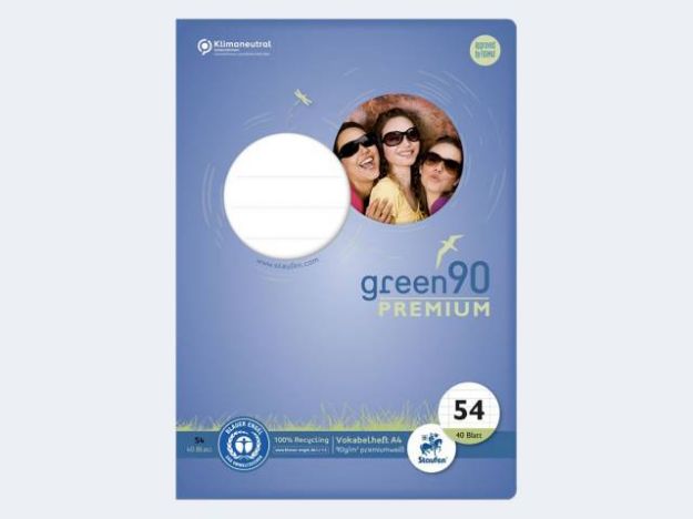 Bild von Vokabelheft A4/40 Green 90g liniert mit 3-sp - Eine Verkaufseinheit = 10 Stück - 040787054