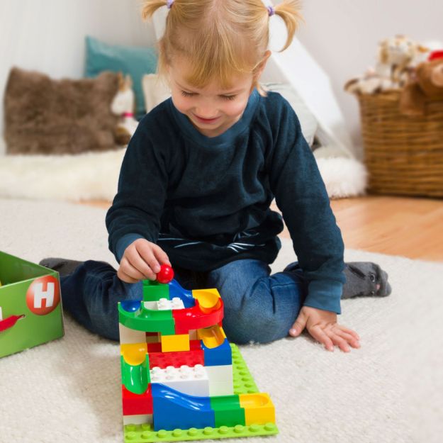 Bild von HUBELINO Kugelbahn Baukasten mini (45-teilig) - 420169