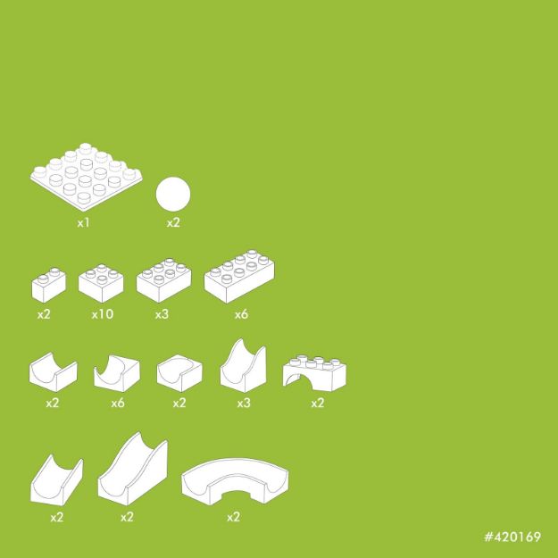 Bild von HUBELINO Kugelbahn Baukasten mini (45-teilig) - 420169