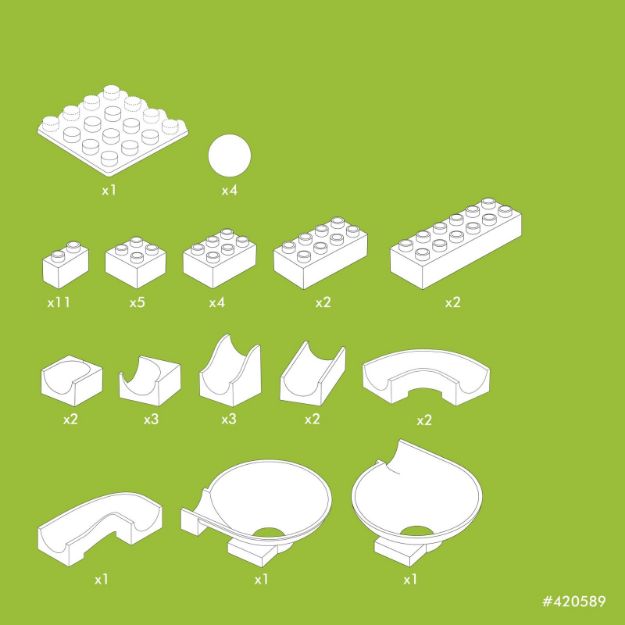 Bild von HUBELINO Kugelbahn Trichter Erweiterung (44-teilig) - 420589