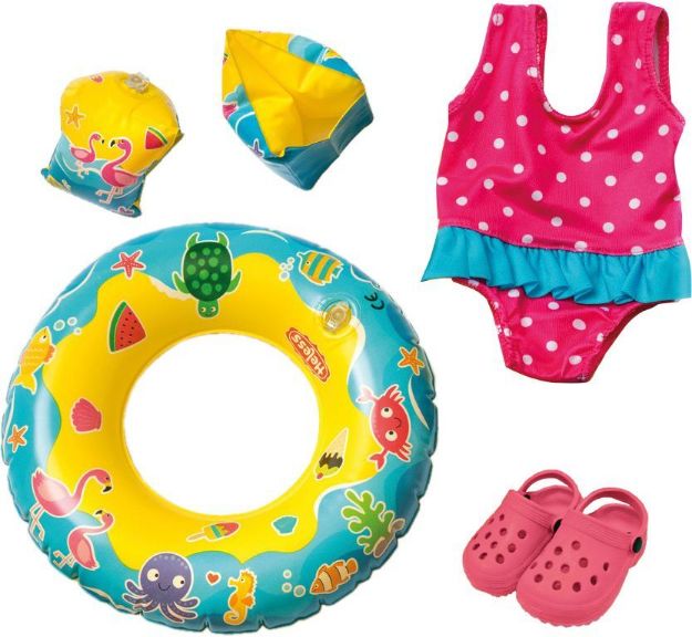 Bild von Puppen-Schwimmset mit Zubehör, Größe 35 - 45 cm - 88