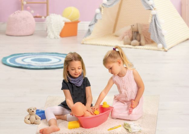 Bild von Puppen-Badewannenset mit viel Zubehör, 40,5 x 23 x 13 cm - 914