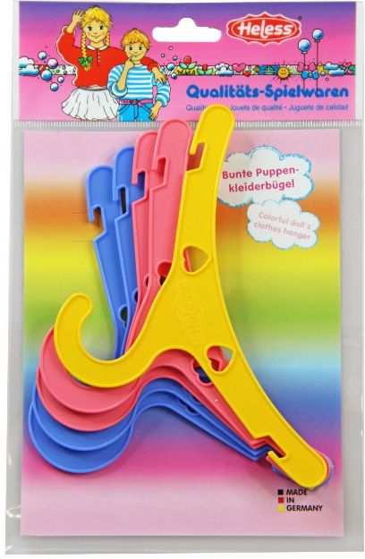 Bild von Bunte Puppenkleiderbügel, 5 St. - 778