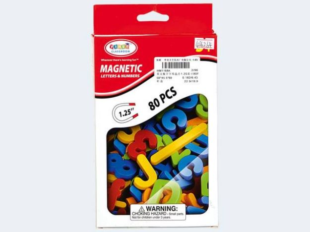 Bild von FUN 80 Magnet Buchstaben und Zahlen bunt - 100-40626