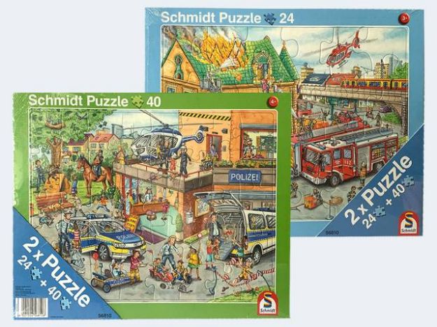 Bild von 2 Rahmenpuzzle 24/40T Feuerwehr / Polizei - 56810