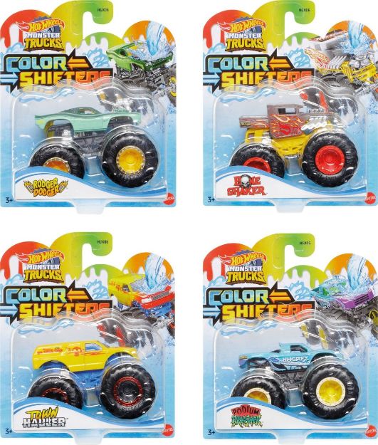 Bild von Mattel HGX06 Hot Wheels Monster Trucks 1:64 Color Shifters, sortiert (1 Stück)
