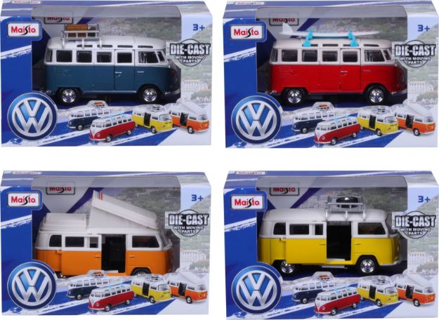 Bild von Maisto Fresh Metal VW T1+T2 Modelsortiment 12cm - 521237