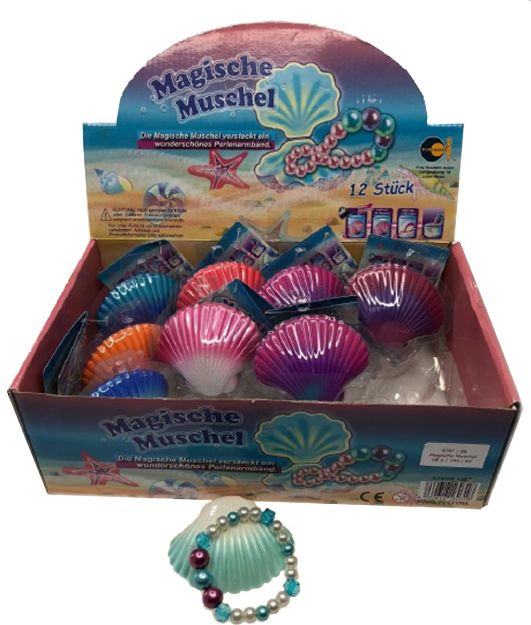 Bild von Magische Muschel mit Perlenkette, sortiert - Eine Verkaufseinheit = 12 Stück - 4797