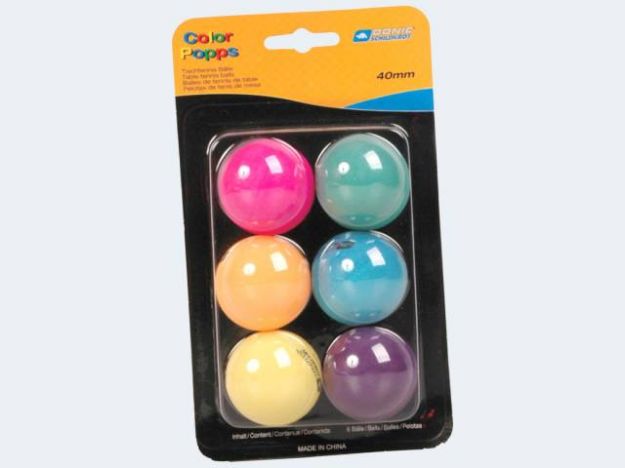 Bild von 6 TT-Bälle Color Popps 40mm - 64-9015