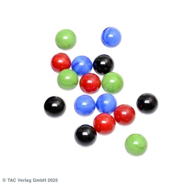 Bild von Murmelset komplett mit Säckchen für „Das kleine TAC“ (14mm)