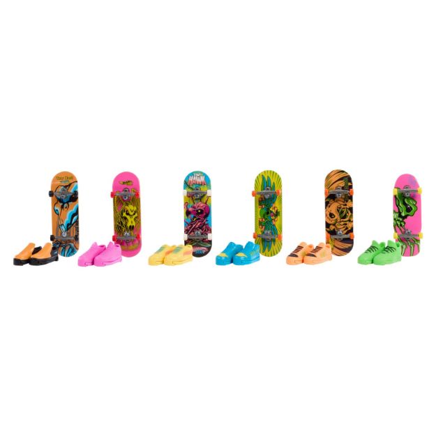 Bild von Hot Wheels Finger Skateboard + Shoe Neon sortiert