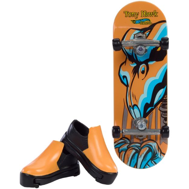 Bild von Hot Wheels Finger Skateboard + Shoe Neon sortiert