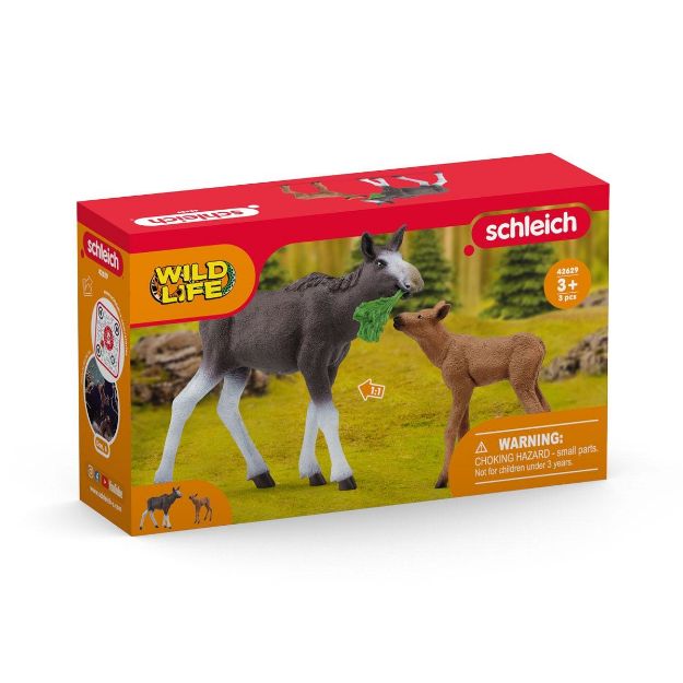 Bild von Schleich WL Elchkuh mit Kalb  Set