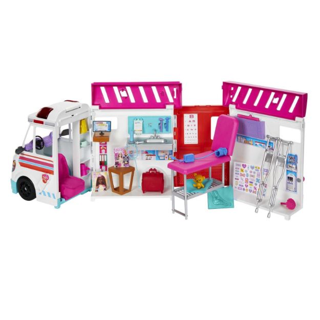 Bild von Barbie 2-in-1 Krankenwagen Spielset (mit Licht & Geräuschen) - HKT79