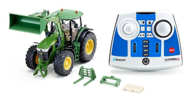 Bild von SIKU 6795 John Deere 7310 mit Frontlader und Bluetooth Fernsteuerung und App-Steuerung
