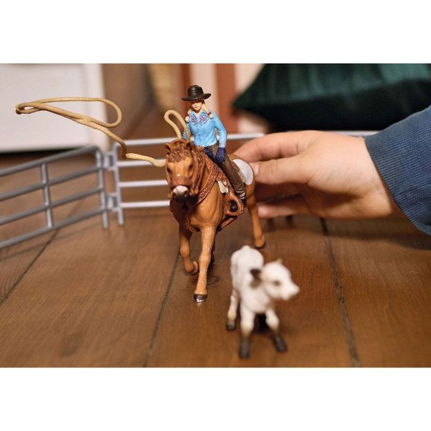 Bild von schleich® Farm World 42577 Team Roping mit Cowgirl