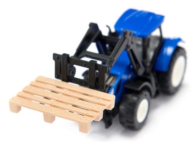 Bild von SIKU 1544 New Holland mit Palettengabel und Palette