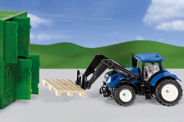 Bild von SIKU 1544 New Holland mit Palettengabel und Palette