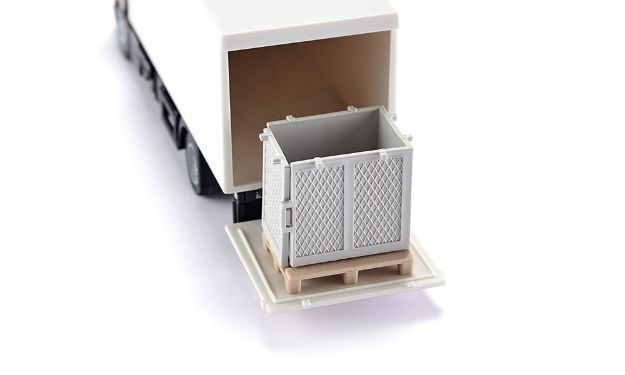 Bild von SIKU 1997 MAN LKW mit Kofferaufbau und Ladebordwand