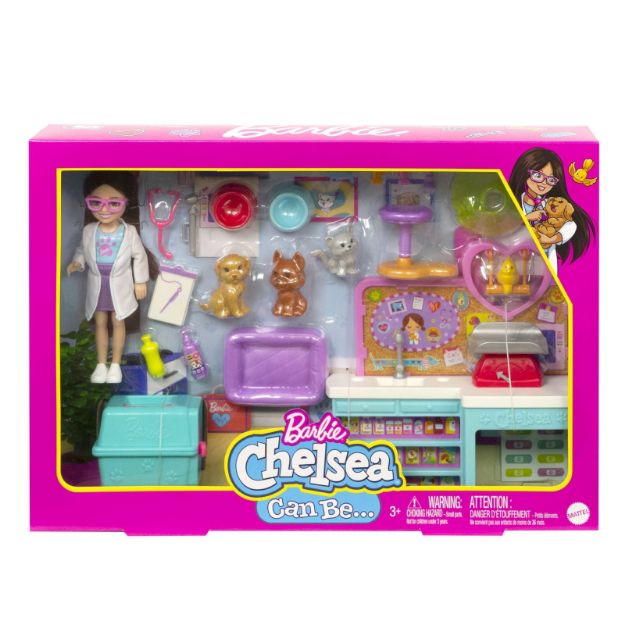 Bild von Mattel HGT12 Chelsea Can be: Chelsea Tierklinik Spielset mit Tierchen & Zubehör