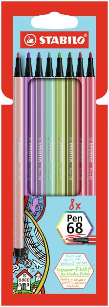 Bild von Premium-Filzstift - STABILO Pen 68 - 8er Pack - mit 8 verschiedenen Farben - 68/8-02