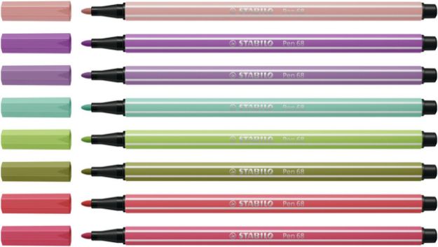 Bild von Premium-Filzstift - STABILO Pen 68 - 8er Pack - mit 8 verschiedenen Farben - 68/8-02