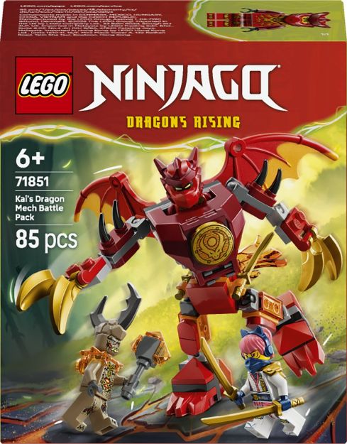 Bild von LEGO® NINJAGO - 71851 Kais Drachen-Mech Battle Set
