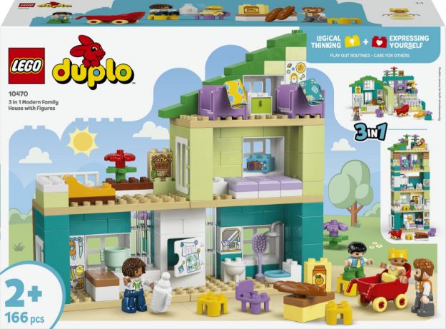Bild von LEGO® DUPLO® - 10470 Modernes Familienhaus mit Figuren – 3-in-1-Set