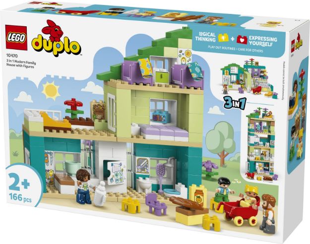 Bild von LEGO® DUPLO® - 10470 Modernes Familienhaus mit Figuren – 3-in-1-Set