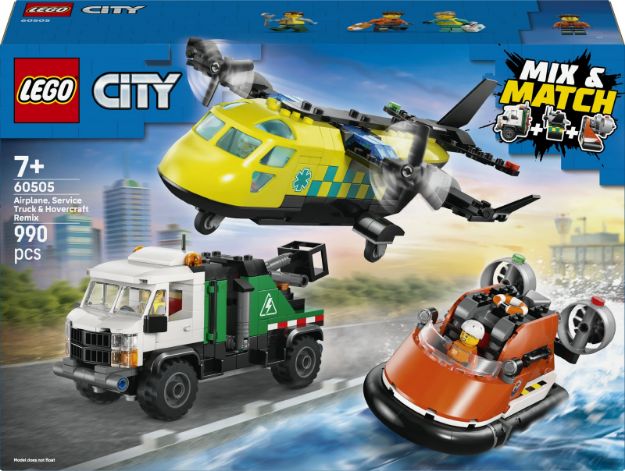 Bild von LEGO® City Fahrzeuge - 60505 Kombinationsset mit Flugzeug, Wartungsfahrzeug und Luftkissenboot