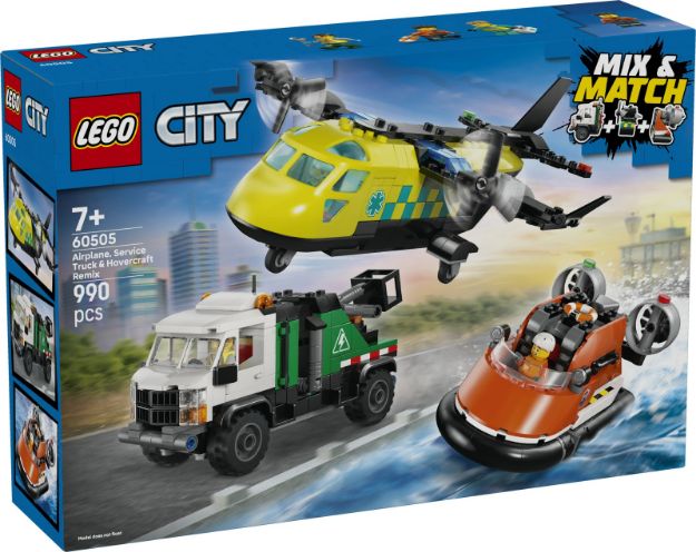 Bild von LEGO® City Fahrzeuge - 60505 Kombinationsset mit Flugzeug, Wartungsfahrzeug und Luftkissenboot