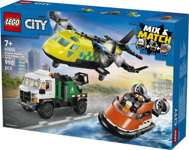 Bild von LEGO® City Fahrzeuge - 60505 Kombinationsset mit Flugzeug, Wartungsfahrzeug und Luftkissenboot