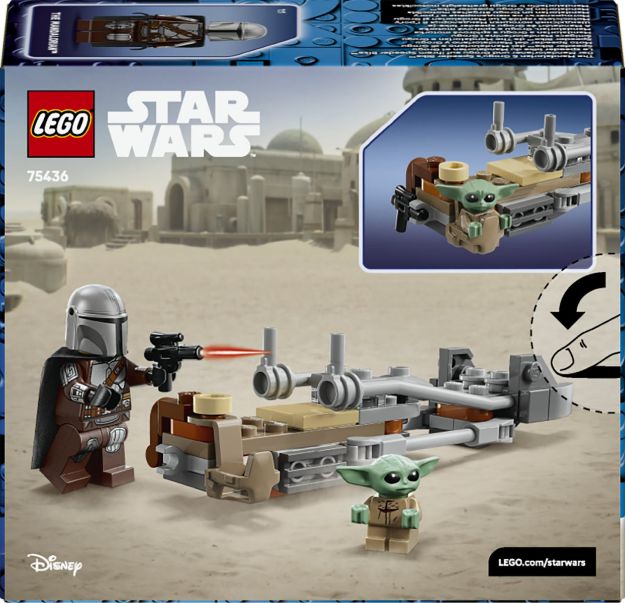 Bild von LEGO® Star Wars™ - 75436 Der Mandalorianer und Grogu auf ihrem Speeder Bike™