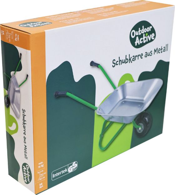 Bild von OA Schubkarre-Metall, silber/grün