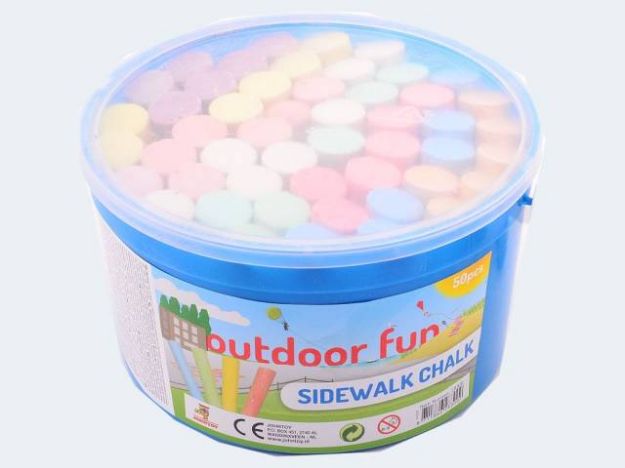 Bild von 50 Strassenmalkreiden imEimer rund - 28300