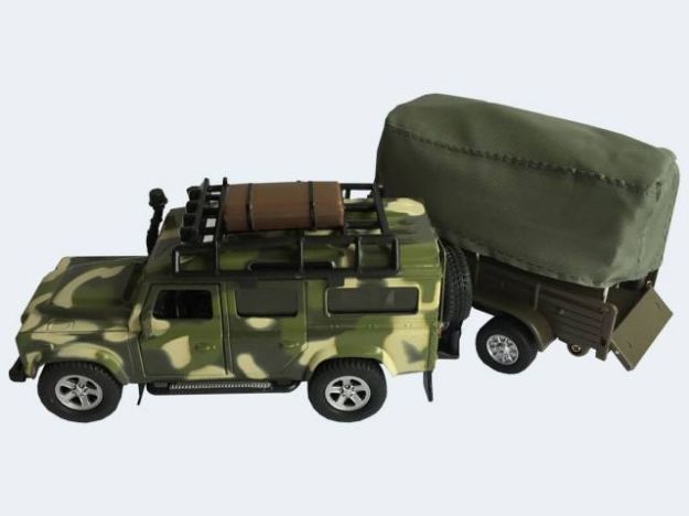 Bild von Militärfahrzeug Landrover mit Anhänger - 520027