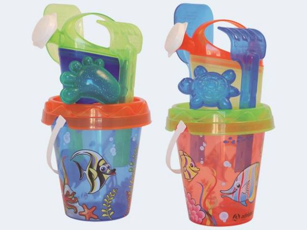 Bild von Eimergarnitur Fische 16cm 6tlg - 641