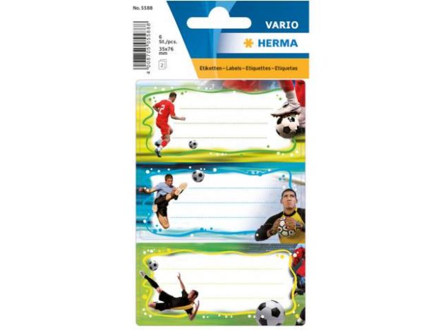 Bild von Buchetiketten Fußball - Eine Verkaufseinheit = 10 Stück - 5588