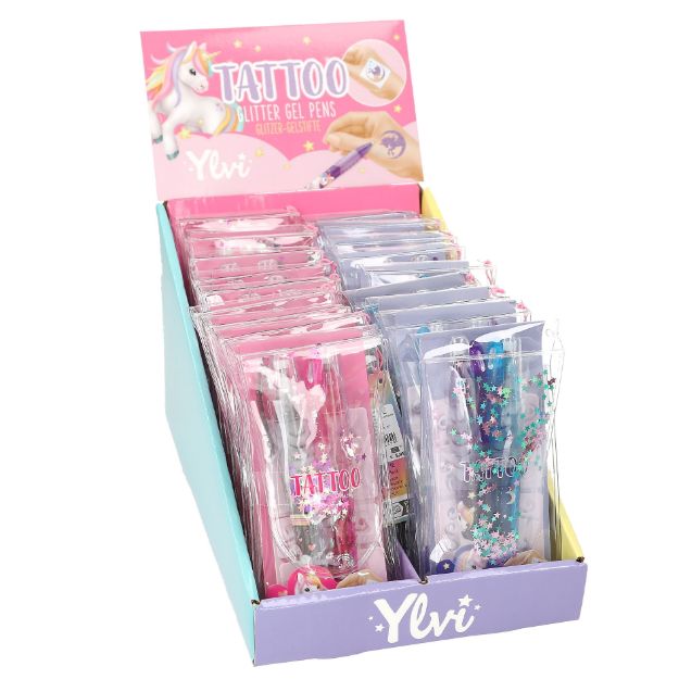 Bild von 12833 - Ylvi Tattoo Glitzer Gelstifte
