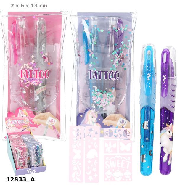 Bild von 12833 - Ylvi Tattoo Glitzer Gelstifte